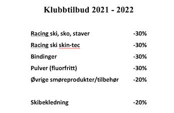 Klubbtilbud Intersport Hellsenteret 2021 - 2022