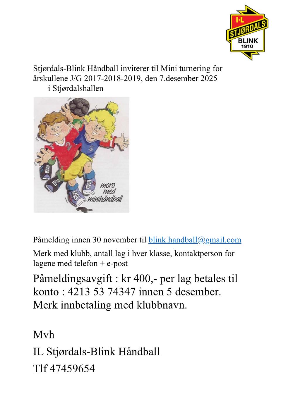 Meld dere på Miniturnering 7/12