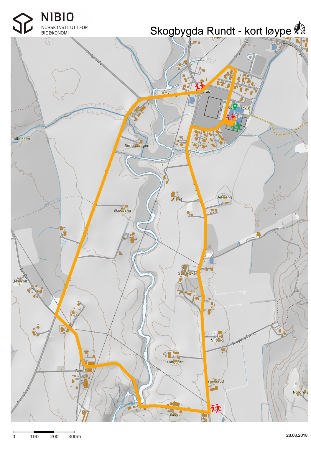 Løypekart og løypeprofil, Skogbygda Rundt