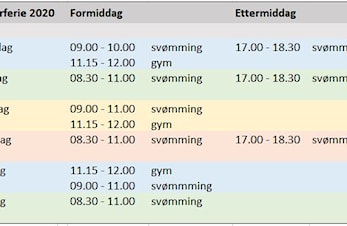 Trening i vinterferien 2020 - her er timeplanen