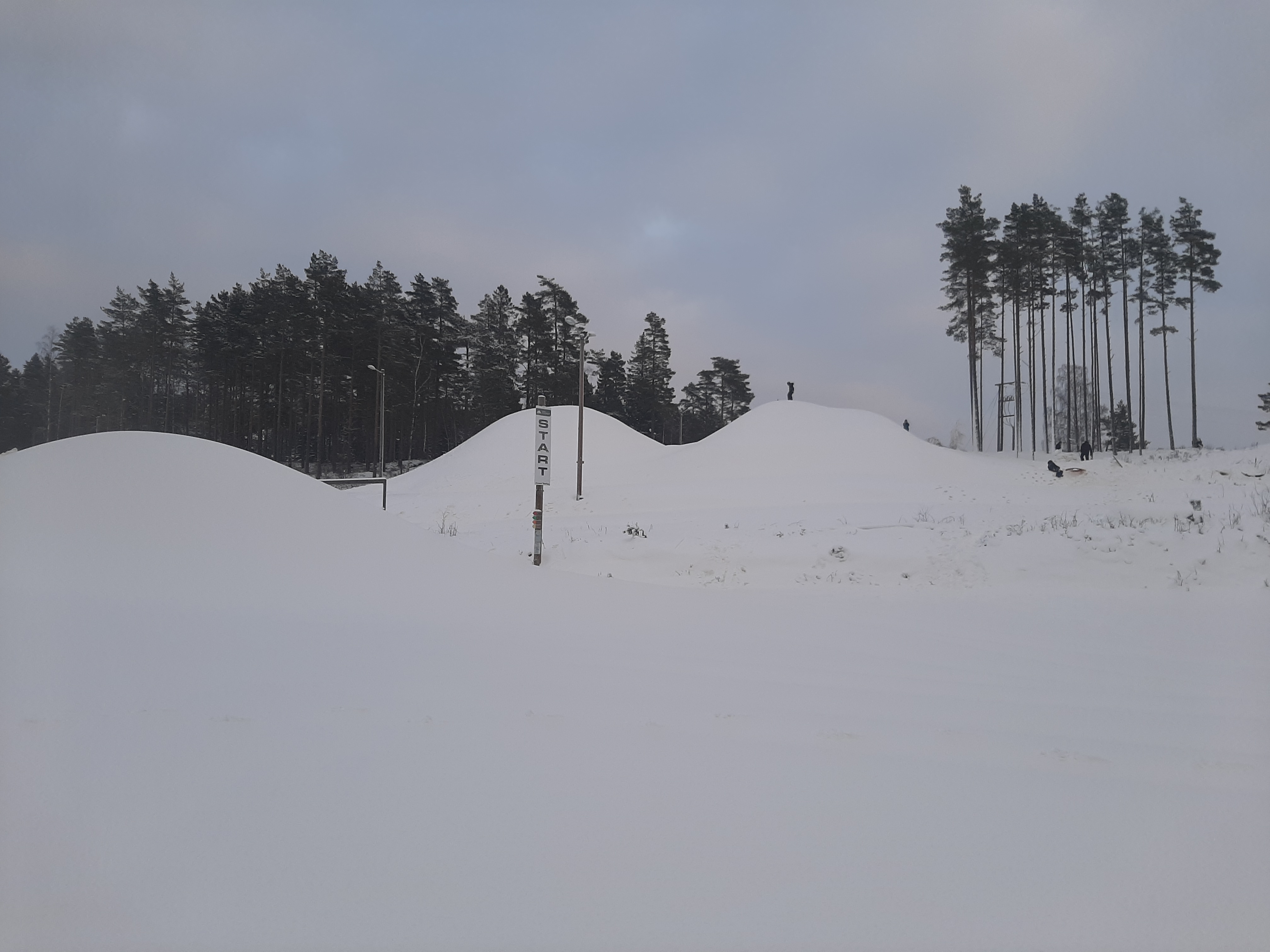 Snøproduksjon i Tistedalen...skirenn på Golå