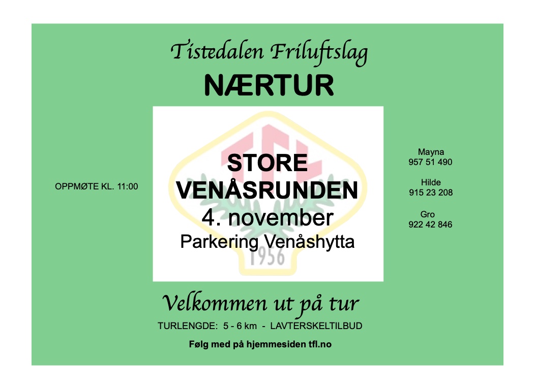 Neste Nærtur, onsdag 4. november!