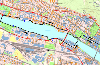 Løypekart Jentebølgen Drammen 2022