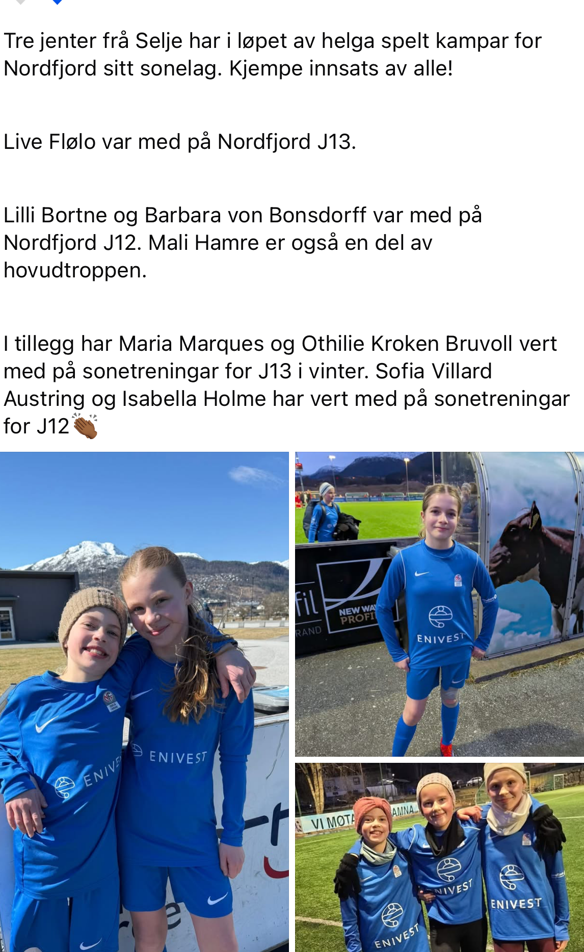 Selje-jenter på soneturnering 