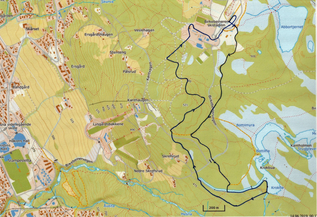 Løypa til Kanthaugen har fått sin endelig form - 5,8 km!