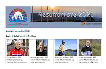 Resultatlista for Sørdalskarusellen 2021 er klar!