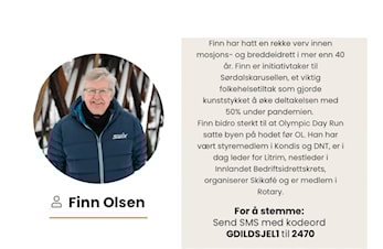 Finn Olsen nominert til Fakkelprisen - Årets Ildsjel