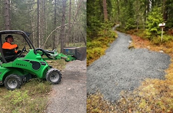 Arbeidet med utbedring av sti er ferdig. Tusen takk!