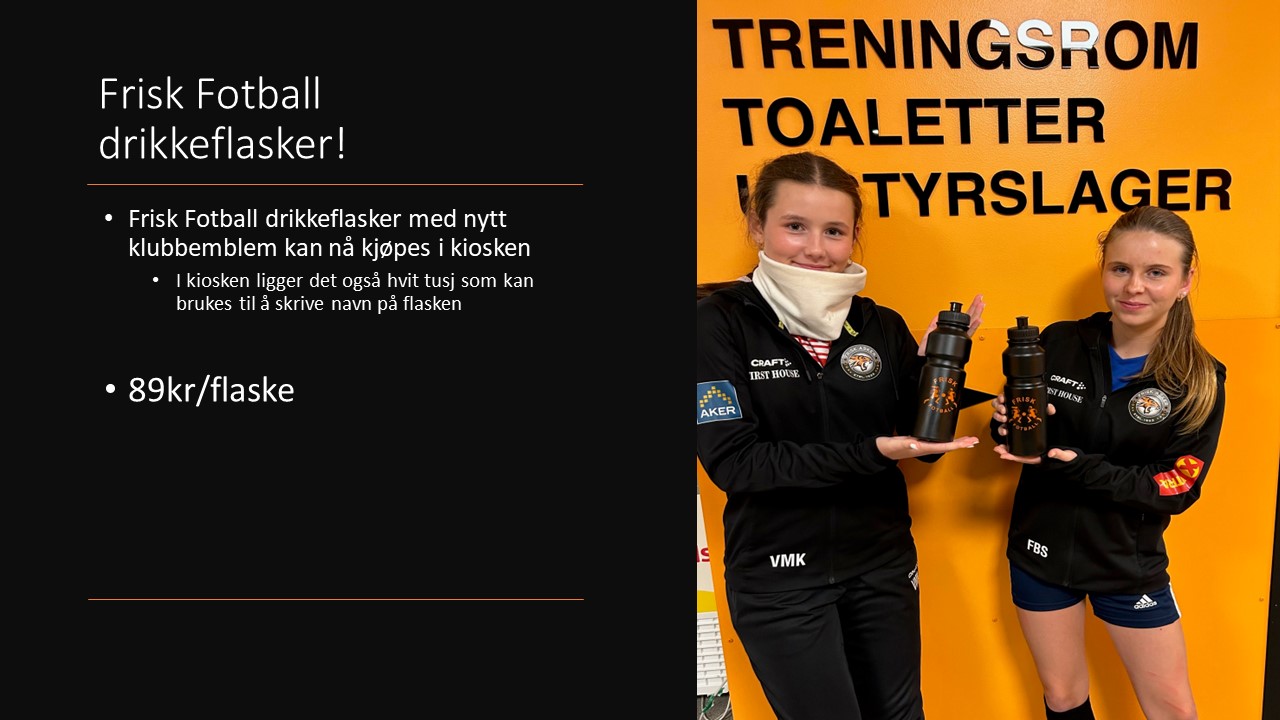 Nye varer i kiosken på Frisk Arena!