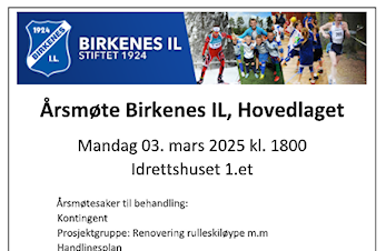 Årsmøte 2025 i Birkenes IL