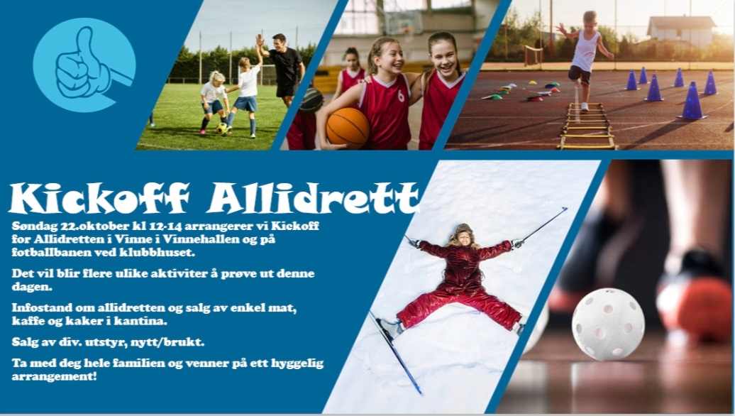 Kickoff Allidrett søndag 22.oktober kl 12-14