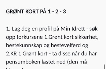 Grønt kort kurs 🐴