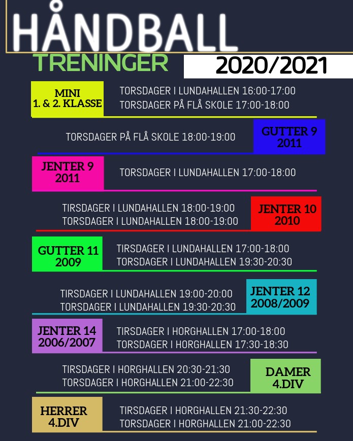 Treninger 2020/2021
