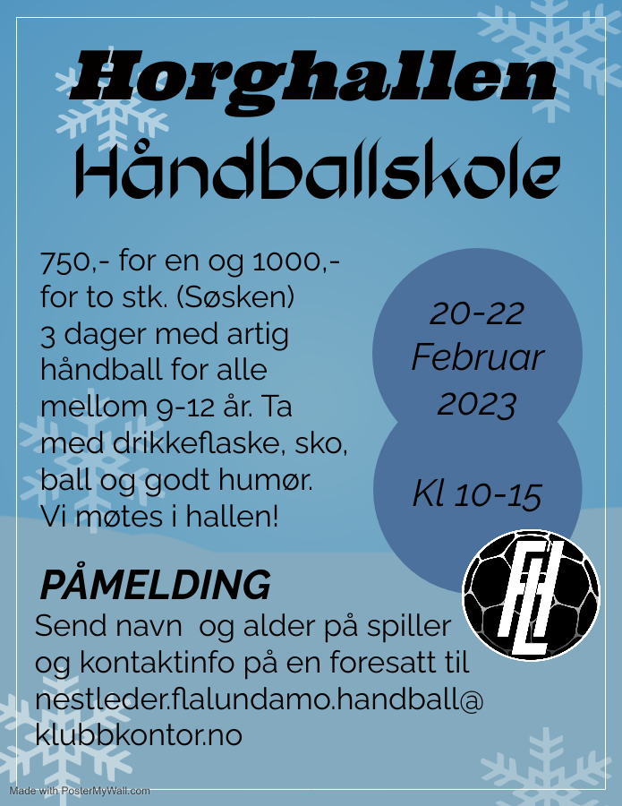 Håndballskole i vinterferien