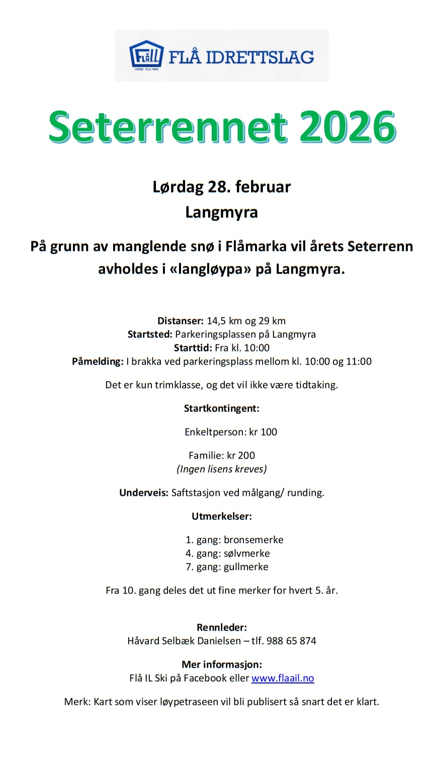 Invitasjon Seterrennet