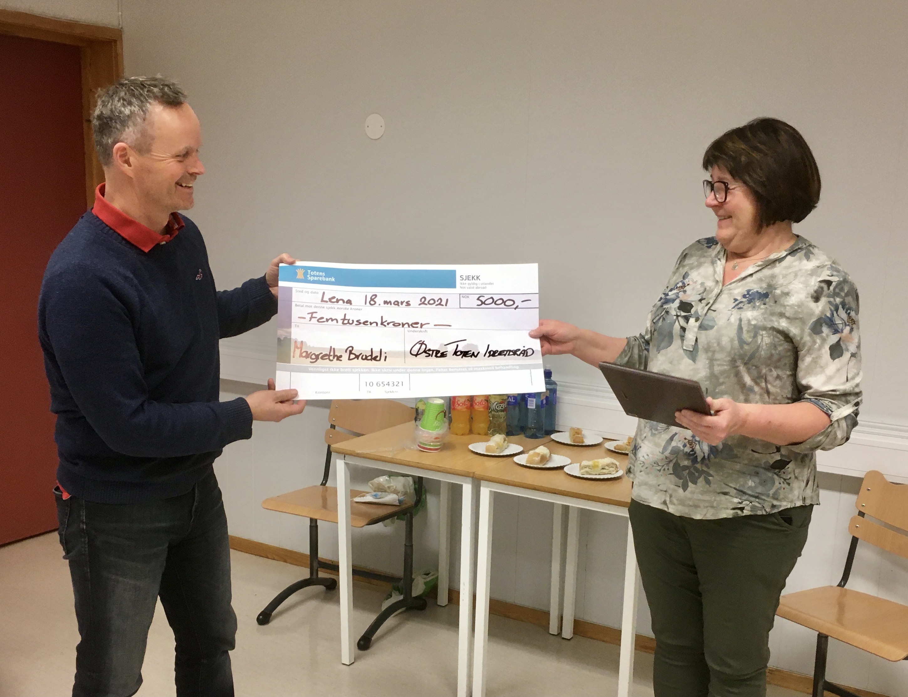 Østre Toten Idrettsråd sin hedersbevisning for 2020