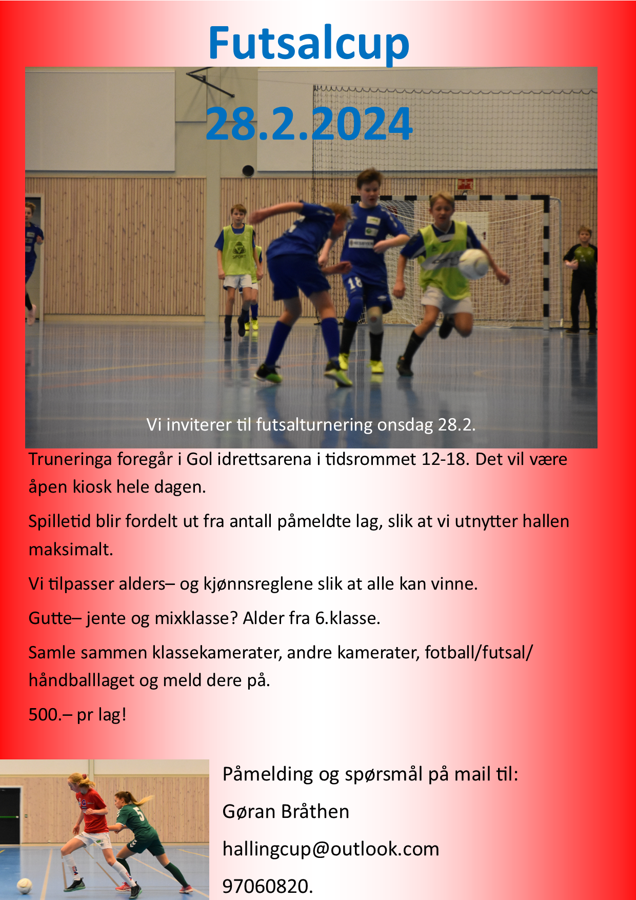 Futsalturnering onsdag 28.2.2024