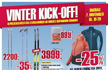 Vinter kick-off hos Sport1, onsdag 7 november kl 10 - 20