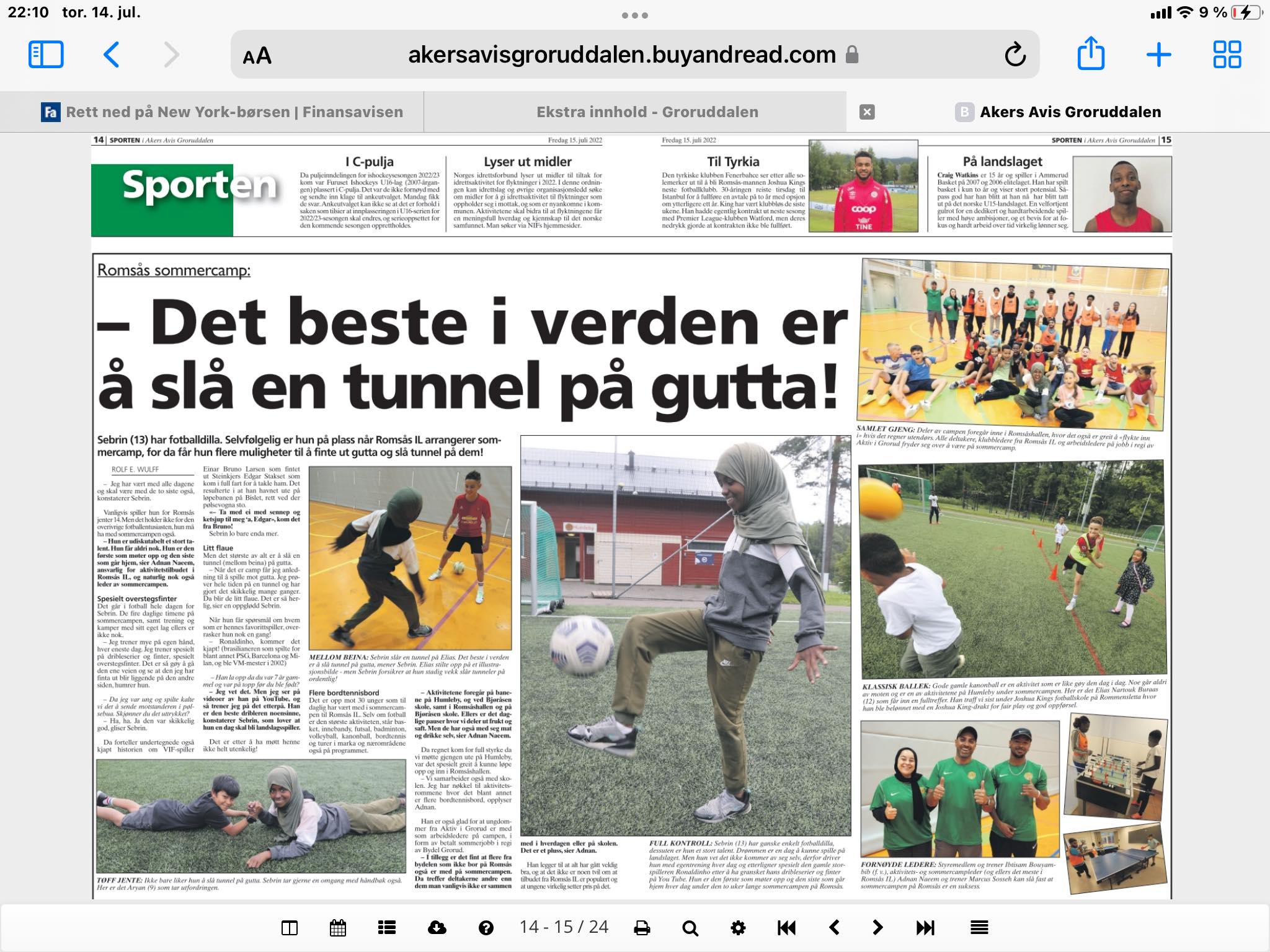 Sommercamp på Romsås med Romsås IL