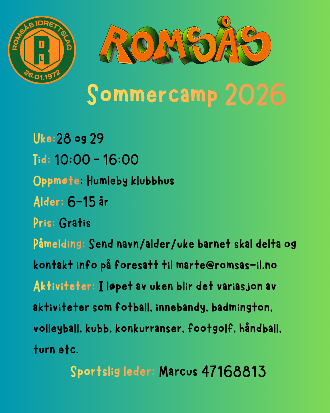 Image for Gratis sommercamp