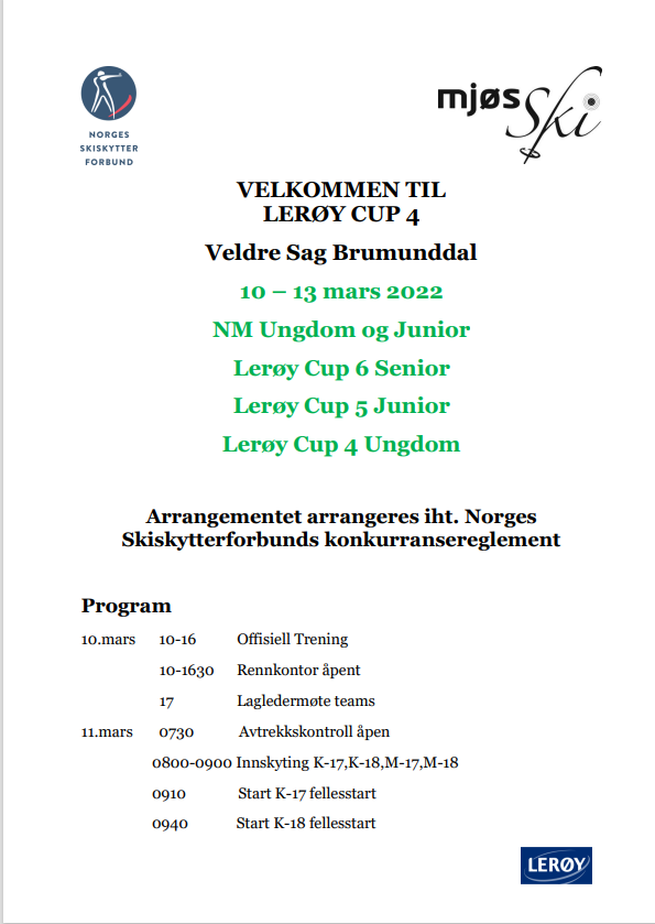 Invitasjon til Jr-NM / NC 2022