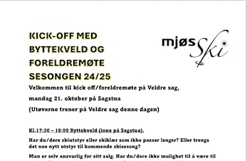 Kick off med byttekveld og foreldremøte