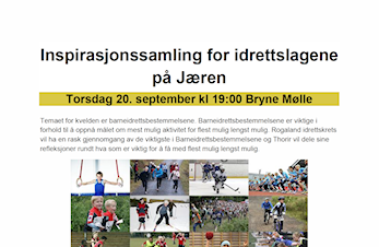 Informasjonssamling for idrettslagene på Jæren