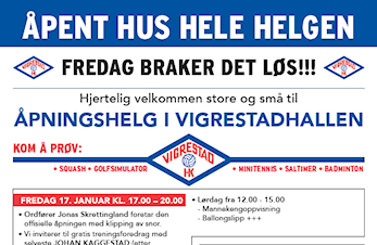 Velkommen til åpningshelg 17-19 januar