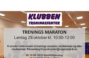 Trenings maraton 29.oktober