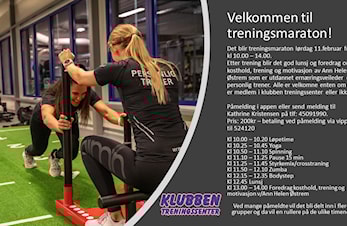 Treningsmaraton med lunsj og foredrag