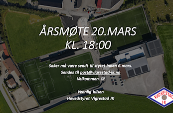 Årsmøte 20.mars kl. 18:00