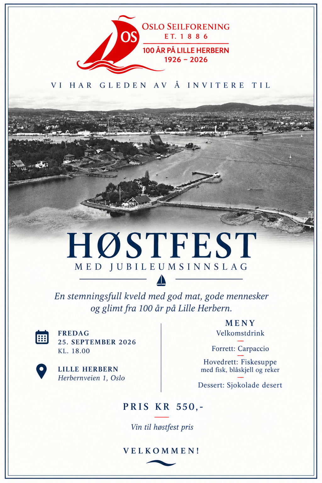 Velkommen til høstfest hos Oslo Seilforening
