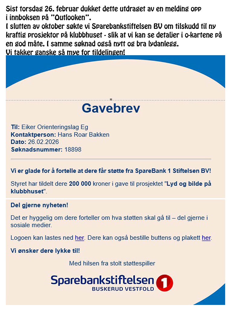 Lyd og bilde på klubbhuset