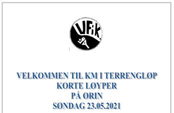 Program KM terrengløp Ørin 23.05.21 kl 13:00