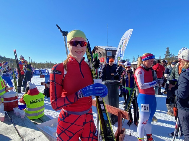 Bronse til Maren på fellesstarten i jr.NM skiskyting