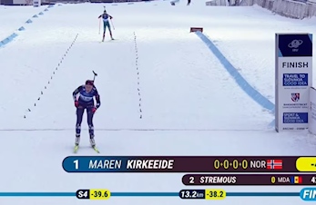 EM-gull i miksstafett til Maren Hjelmeset Kirkeeide!