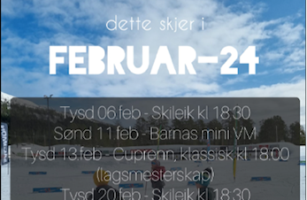 Cuprenn nr 4 og lagsrenn i friteknikk tysdag 27.februar