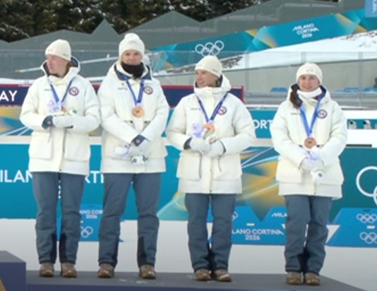 Maren Hjelmeset Kirkeeide med OL-bronse på stafetten!
