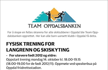 Oppstart av ny sesong for langrenn og skiskyting, 14.oktober 2019