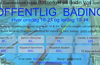 Bassenget på Bodin er endelig åpent igjen!
