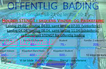 Offentlig bading tar vinterferie