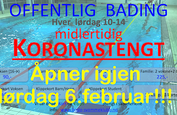 Offentlig bading er midlertidig KORONASTENGT - Åpner igjen 6.februar