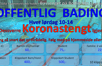 Offentlig bading er midlertidig KORONASTENGT igjen