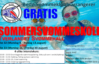 GRATIS sommersvømmeskole i august!