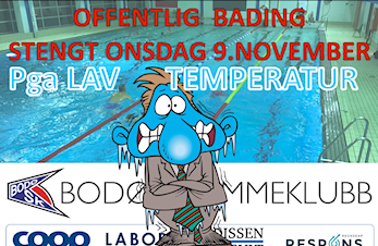Offentlig bading holder STENGT onsdag 9.november