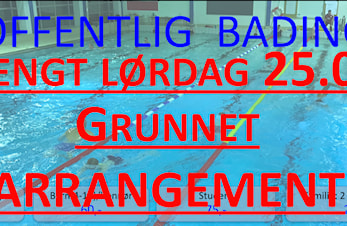 Offentlig bading stengt lørdag 25.mars