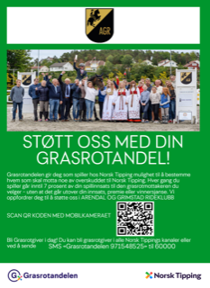 STØTT OSS MED DIN GRASROTANDEL