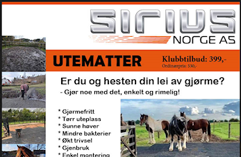 TILBUD TIL VÅRE MEDLEMMER FRA SIRIUS