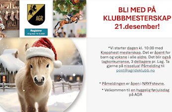 BLI MED PÅ KLUBBMESTERSKAP 21.DESEMBER