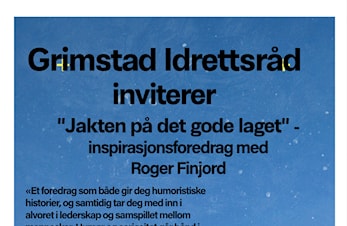 BLI MED PÅ GRATIS FOREDRAG/MOTIVASJONSKVELD!